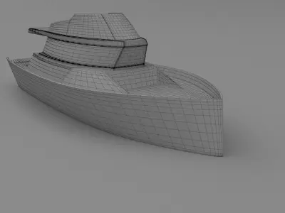 Yacht Conceptual  Free low-poly 3D model