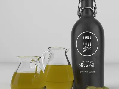 Olive Oil Set 3D model