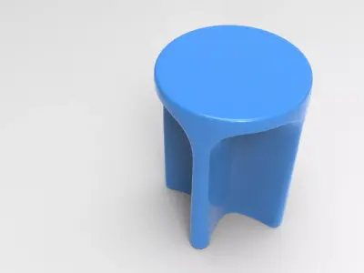 Xode Stool Low-poly 3D model