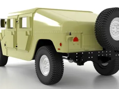 Humvee military vehicle 3D model