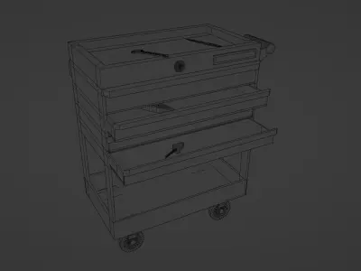 Machanic box and tools 3D model
