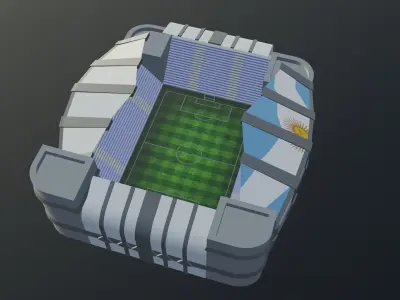 Football Stadium - Argentina Low-poly 3D model