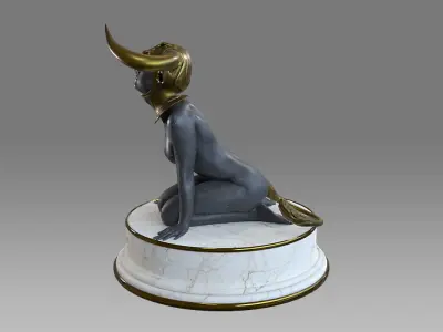 Zodiac Sign Female Taurus Low-poly 3D model