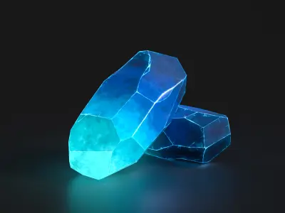 Enchanted Crystal Free low-poly 3D model