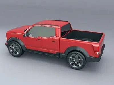 Pickup truck concept restyled 3D model