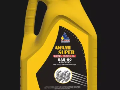 E3D - Mobil 1 Super 2000 X1 10W40 Engine Oil 3D model