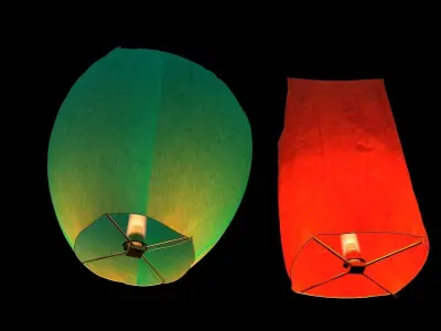 Chinese sky lantern  3D model buy