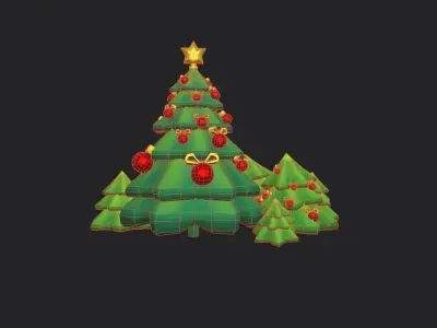 christmas tree Low-poly 3D model