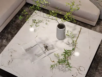 Modern living room dining room interior scenes 571 3D model