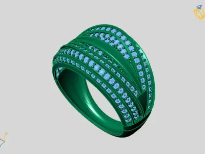 Women Ring 3DM Womens Ring 3d models 3D print model 3D print model 17