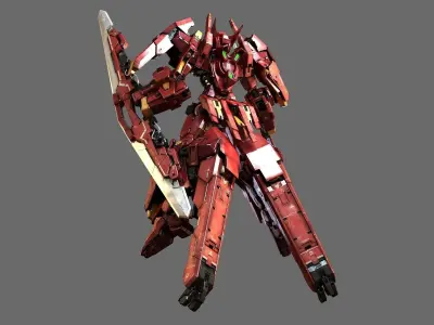 MOBILE SUIT GNY-001F GUNDAM ASTRAEA TYPE-F AVARANG DASH OP-SET 3D model