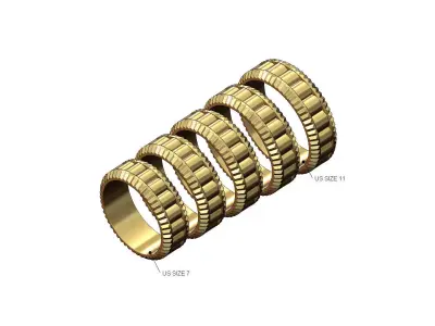 Watch bezel presidential link band US sizes 7to11 3D print model