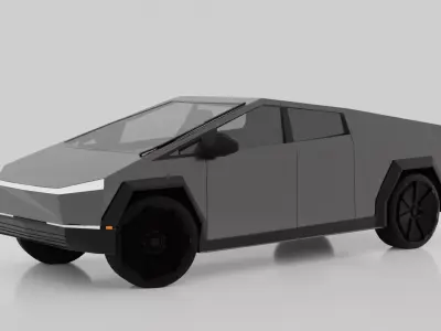 Tesla Cybertruck  interior and exterior 3D model