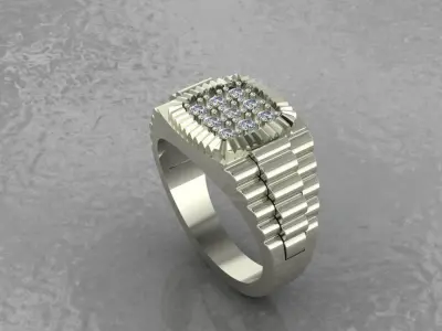 Men  Fashion Ring 3D print model