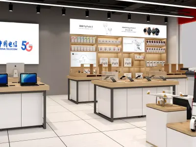 Fashion Tech Store Mobile Phone Shop Low-poly 3D model