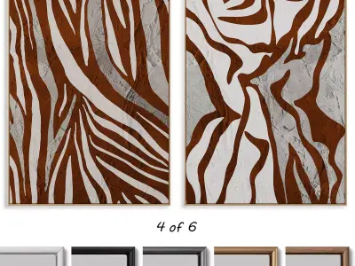 Abstract Painting Frame set 3D model buy