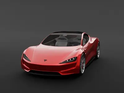 Tesla cars models collection 3D model