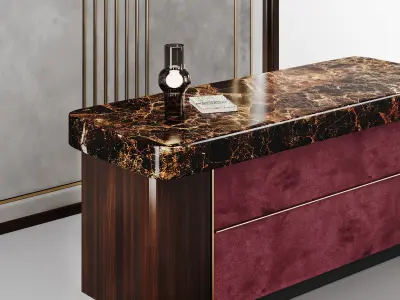 Art Deco Reception Desk 3D model