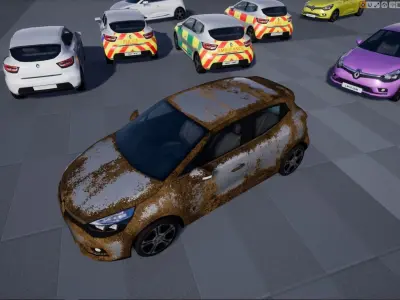 Renault Clio Hatchback 3D Model Low-poly 3D model