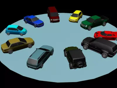 Car Assets Low-poly 3D model