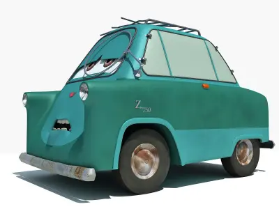 Cars 2 Movie - Professor Z 3D model