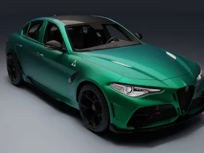 Alfa Romeo Giulia GTAm Low-poly 3D model