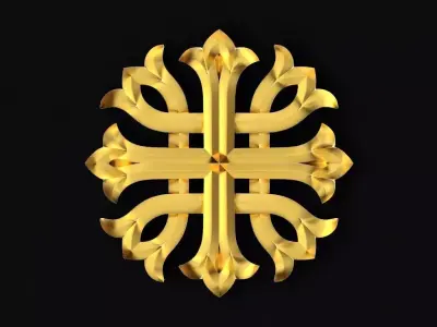 Central decor ornament for furniture 3D model 298