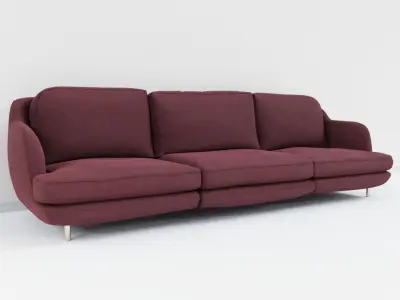Round Sofa 3d model Low-poly 3D model