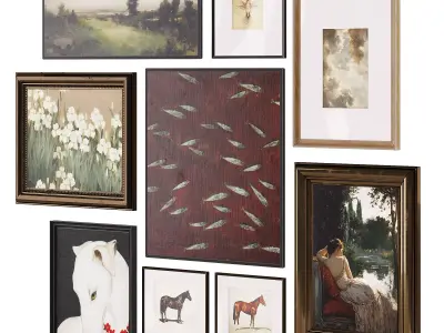 Set of Classical Pictures 001 3D model