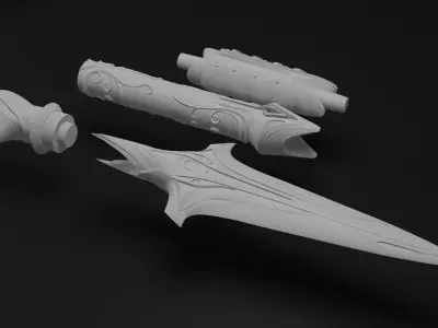 Broken Spear of Leonidas level 6 3D print model