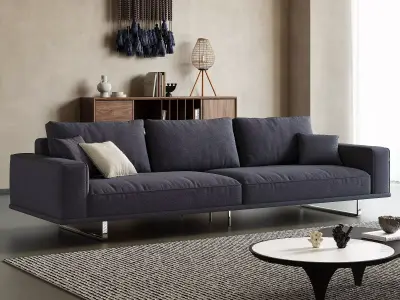 Mid Century interior scene 3D model