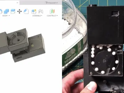 Airsoft motorized magazine  STL 3D print model