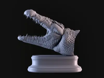 Crocodile Head 3D print model