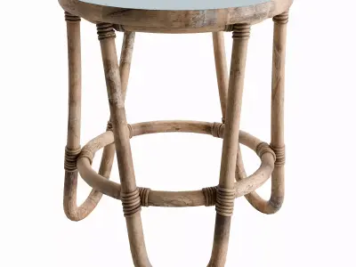 Bamboo coffee table Low-poly 3D model