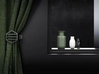 curtain set 05 Free 3D model
