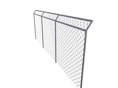 Wire Fence Free low-poly 3D model