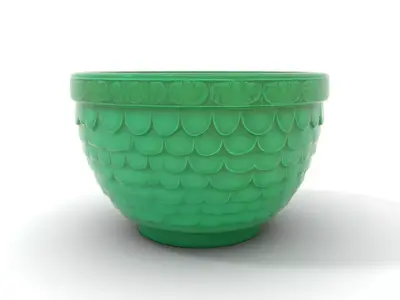 Emerald Scaled Bowl model pack Low-poly 3D model