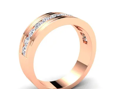 woman Diamond Ring 3d Model print  3D print model