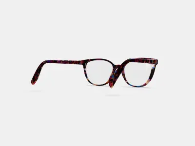 Elodie Eyeglasses in Pink Robin Tortoise 3D model