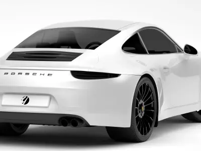 Porsche 911 White 3D model