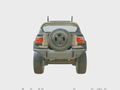 Mountain Taxi SUV Camouflage Off-Roader Low-poly 3D model