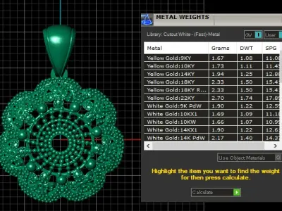 LUXURY FILIGREE PENDANT 3D PRINTABLE MODEL 3D print model
