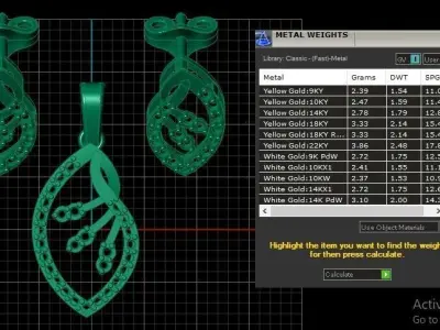 Luxury Diamond Earrings 3d Printable Model  3D print model