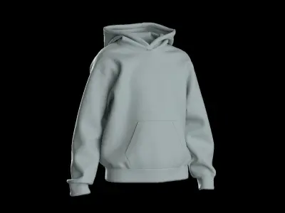 Kids male hoodie 3D model