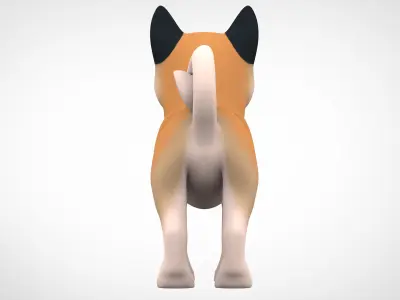 American Akita Low-poly 3D model