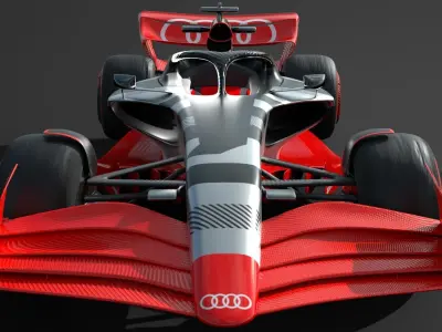 Audi F1 Rigged 3D model