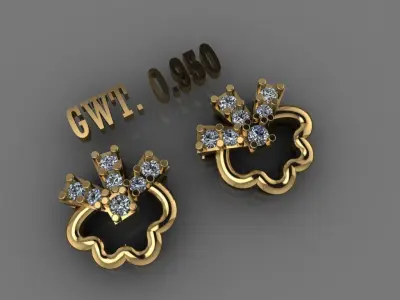 EARING STUDS  3D model 2