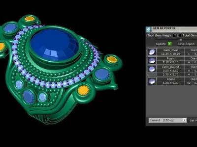 Women Ring Cad File  3D model