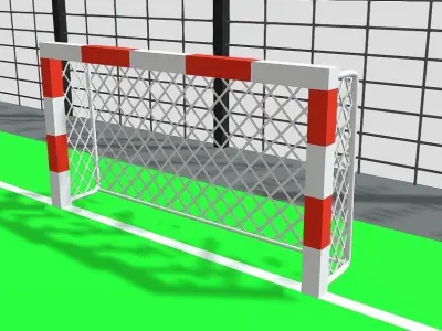 Football Field low poly Low-poly 3D model