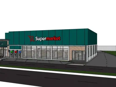 SuperMarket 3D Model SketchUp2021  3D model